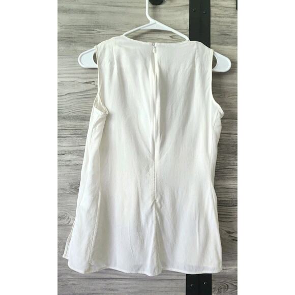 Akris Top Women's Size 4 Ivory Sleeveless Silk Designer Luxury PRISTINE - Picture 3 of 6